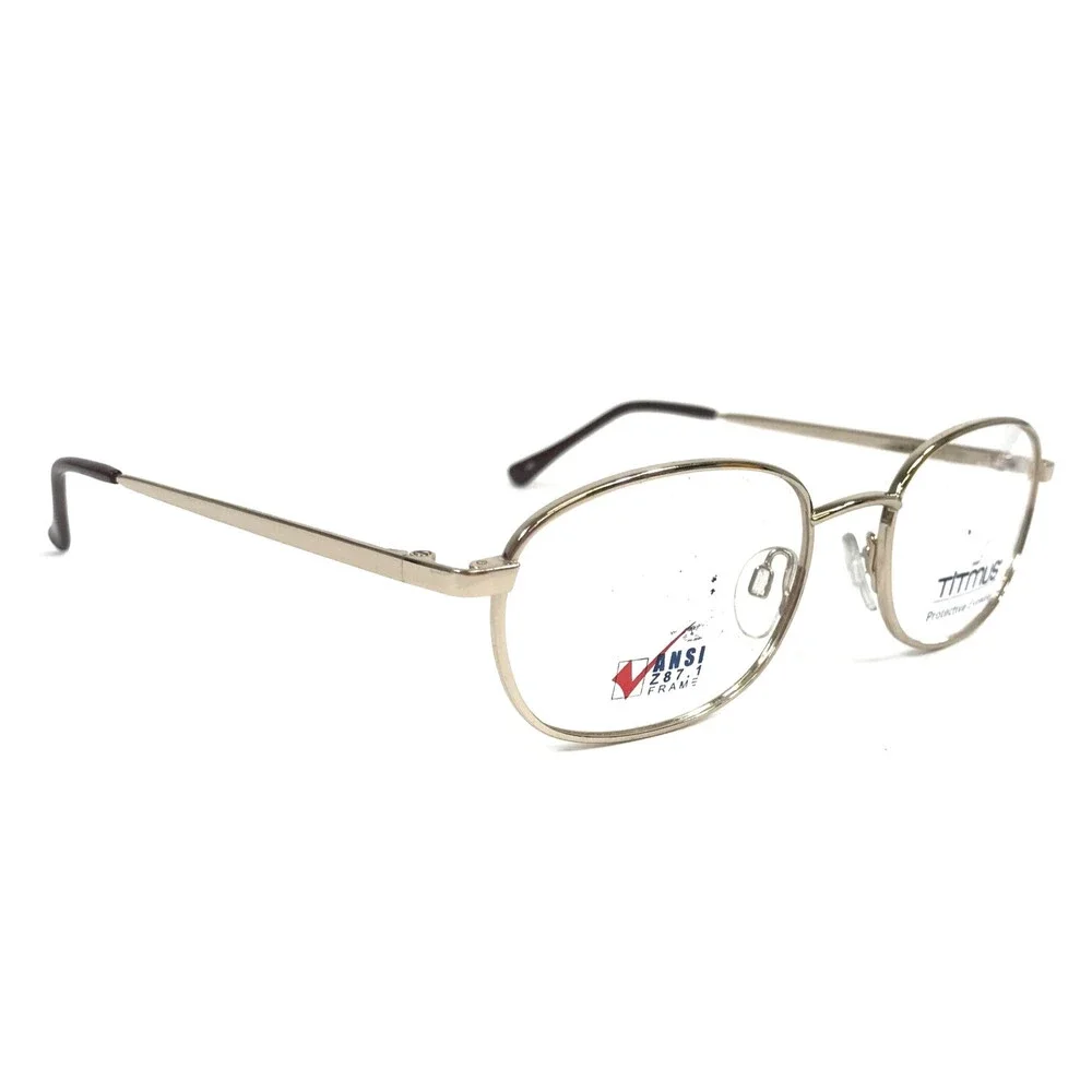 Titmus Safety Eyeglasses Frame T709 GLD CS64 Z87-2 Shiny Gold Oval 53-19-145
